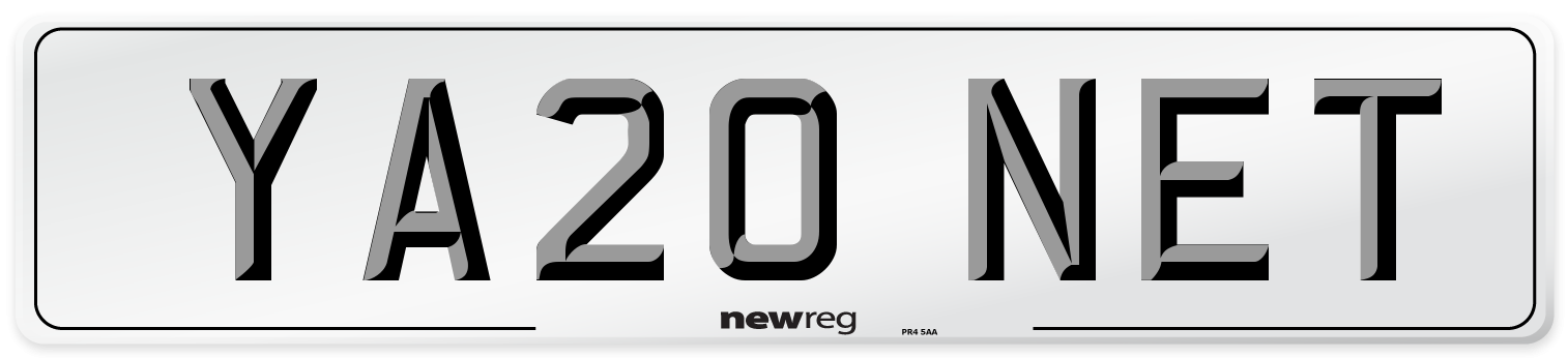 YA20 NET Number Plate from New Reg
